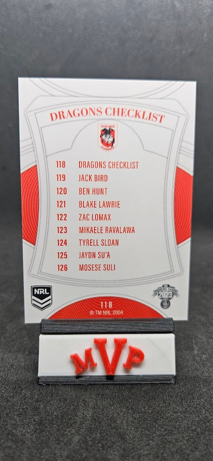 118 DRAGONS CHECKLIST - St George Illawarra Dragons