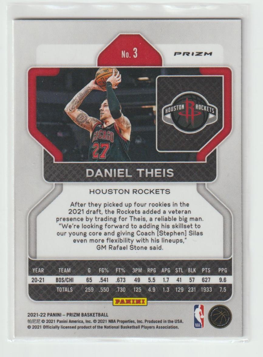 003 Daniel Theis - Houston Rockets Hyper Prizm