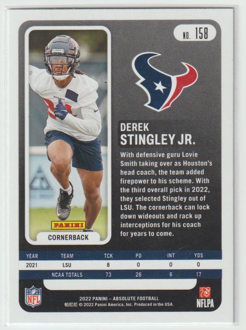 158 Derek Stingley Jr. - Houston Texans