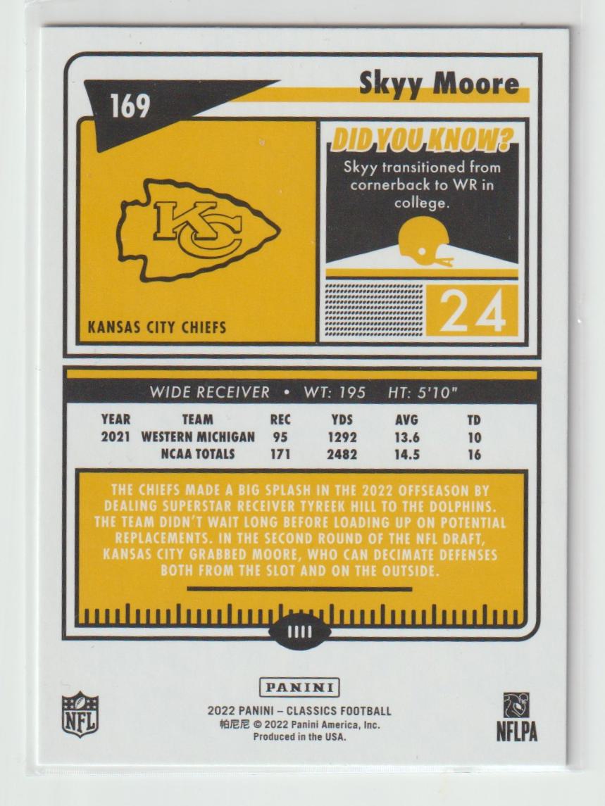 169 Skyy Moore Kansas City Chiefs