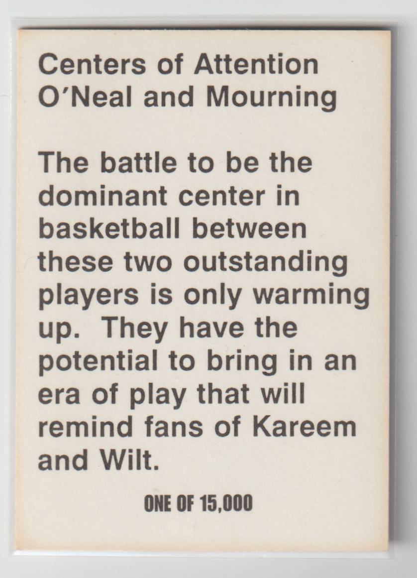 Centers of Attention Shaquille O'Neal/Alonzo Mourning /15000