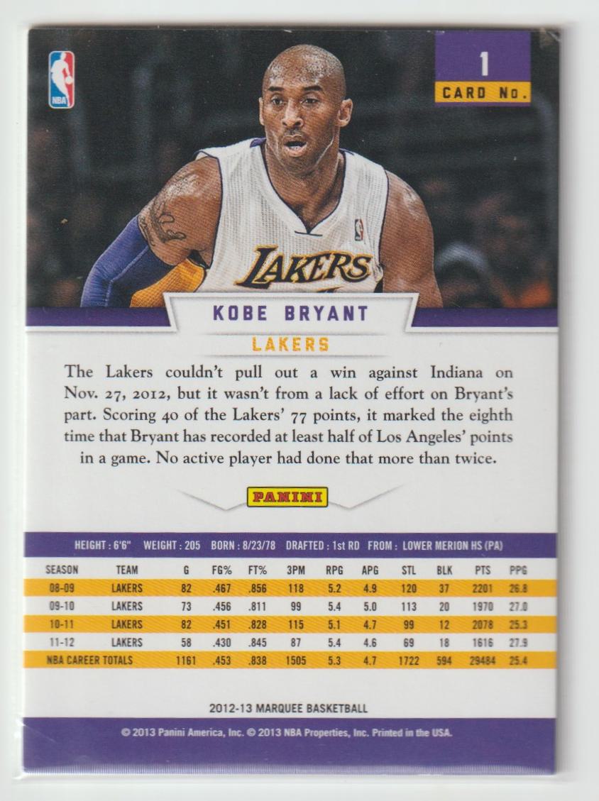 001 Kobe Bryant LA Lakers