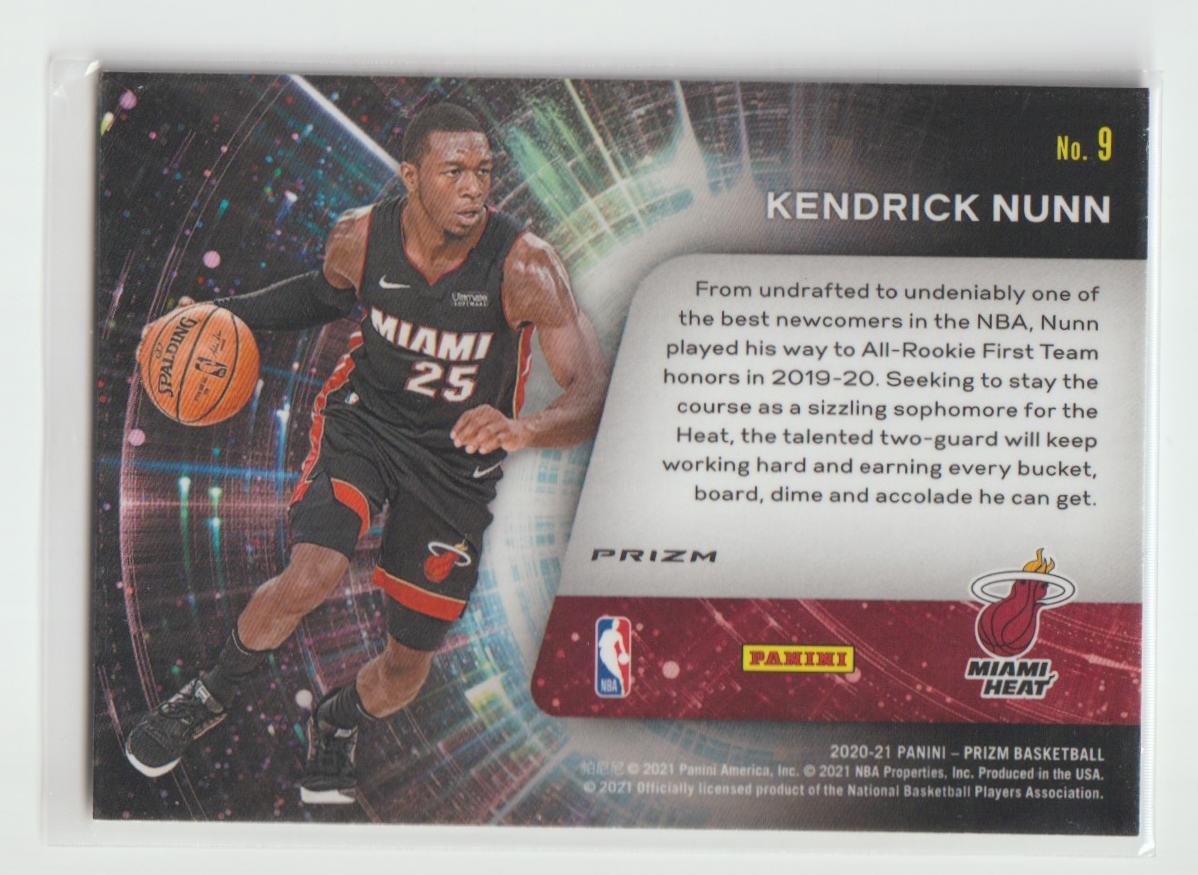 Sophomore Stars 9 Kendrick Nunn Miami Heat Silver Prizm