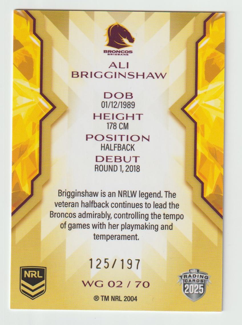 WG 002 BRONCOS ALI BRIGGINSHAW 125/197