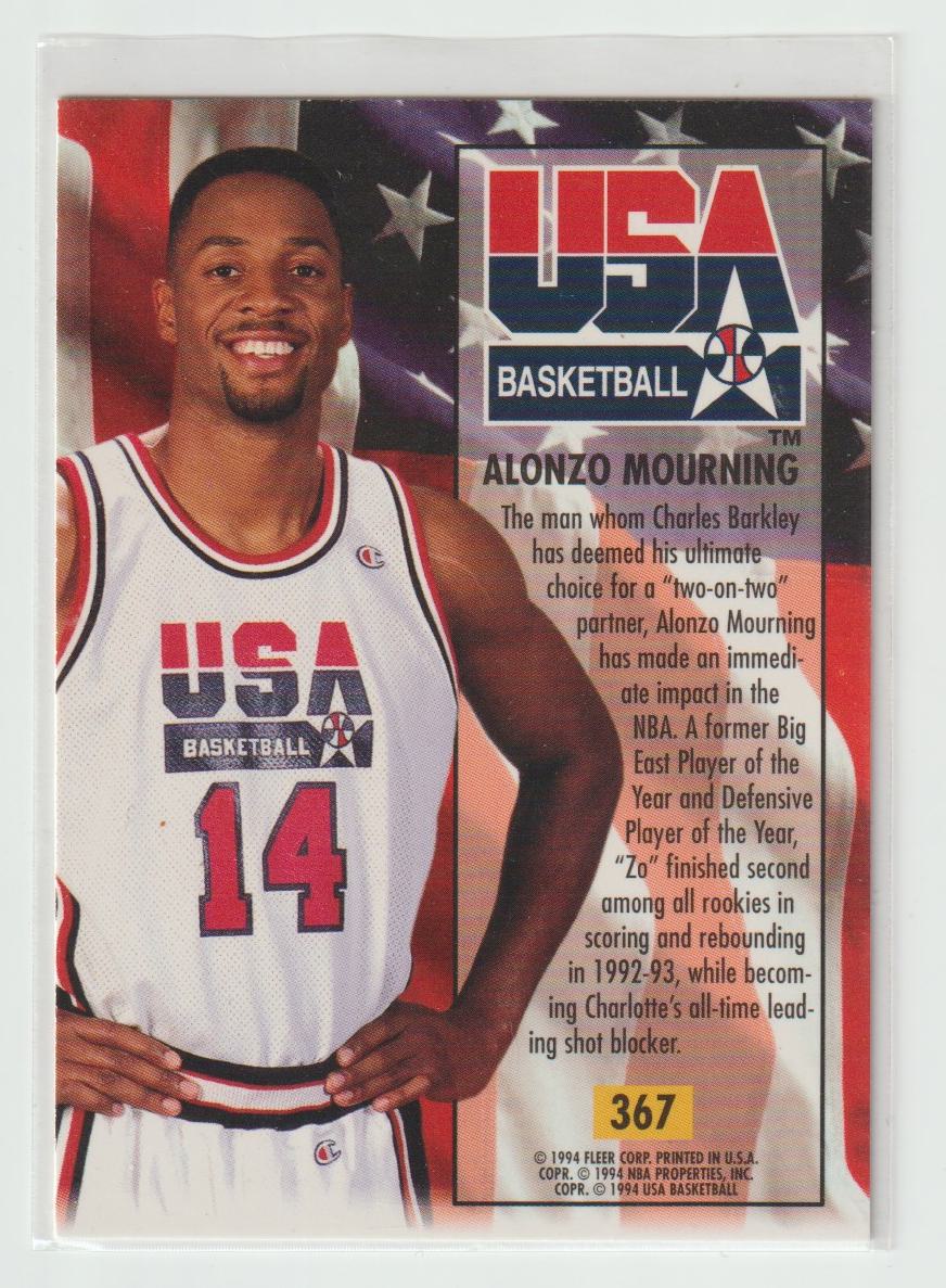 367 Alonzo Mourning USA Basketball