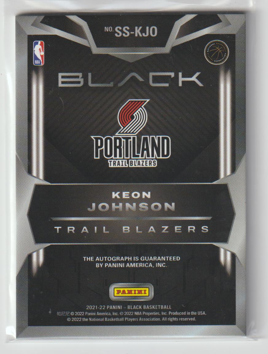Smoke Show Signatures SS-KJO Keon Johnson - Portland Trail Blazers Gold 4/5