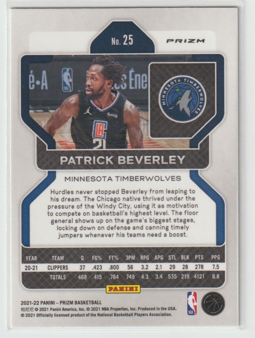 025 Patrick Beverley - Minnesota Timberwolves Green Prizm