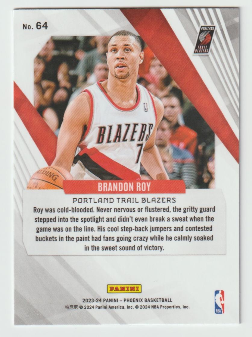 064 Brandon Roy, Portland Trail Blazers Teal Laser