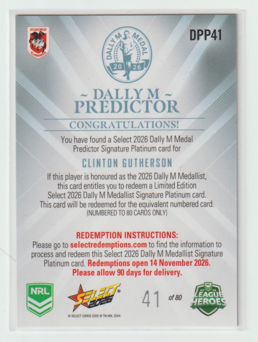 DPP41 Clinton Gutherson 41/80