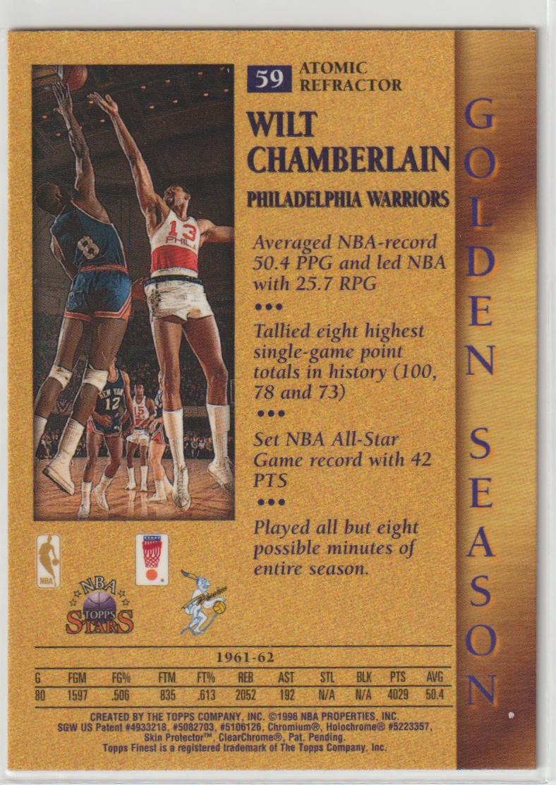 059 Wilt Chamberlain Phildelphia Warriors Atomic Refractor