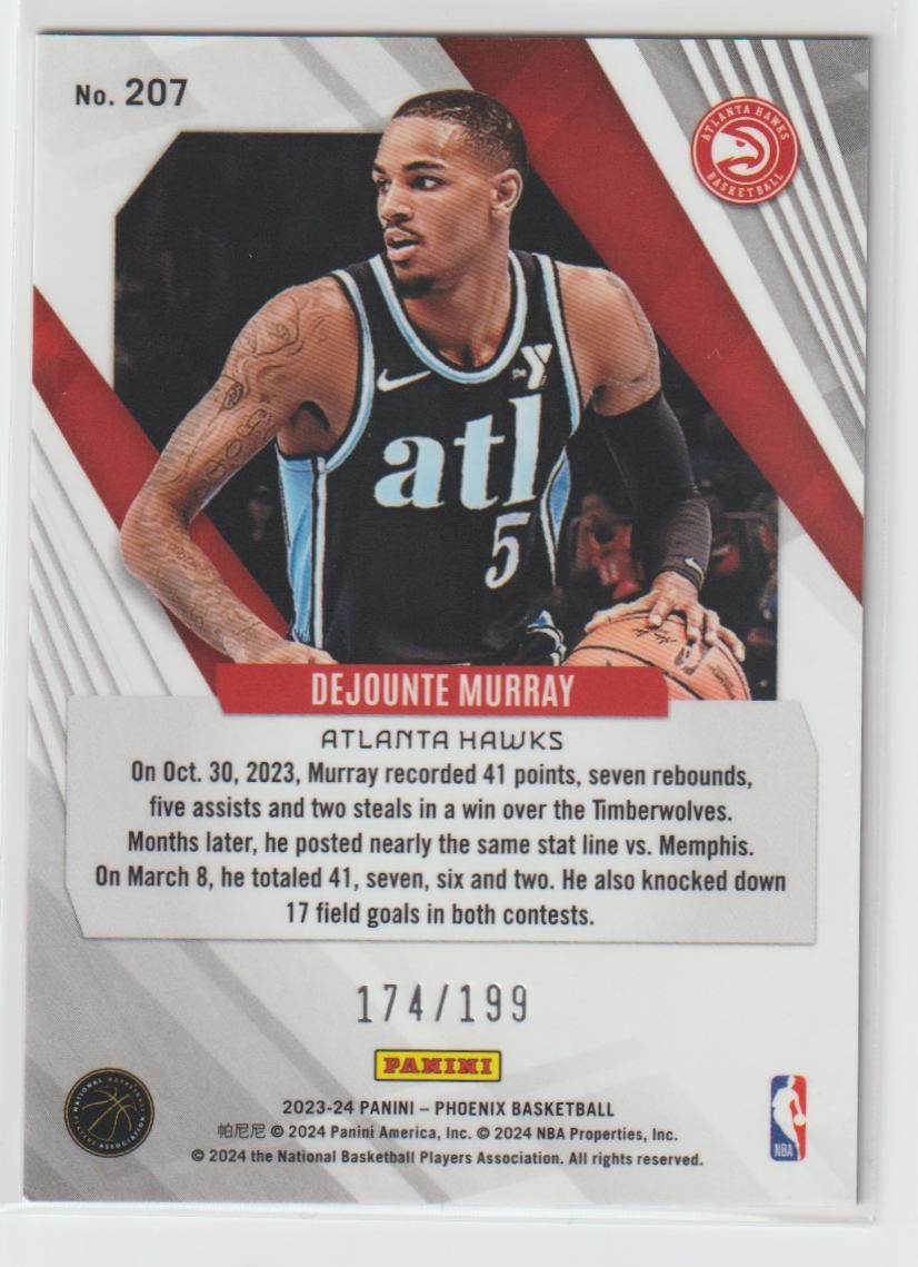 207 Dejounte Murray, Atlanta Hawks Red 174/199