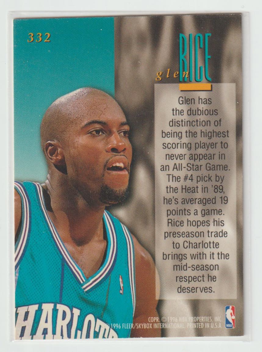 Encore 332 Glen Rice Charlotte Hornets