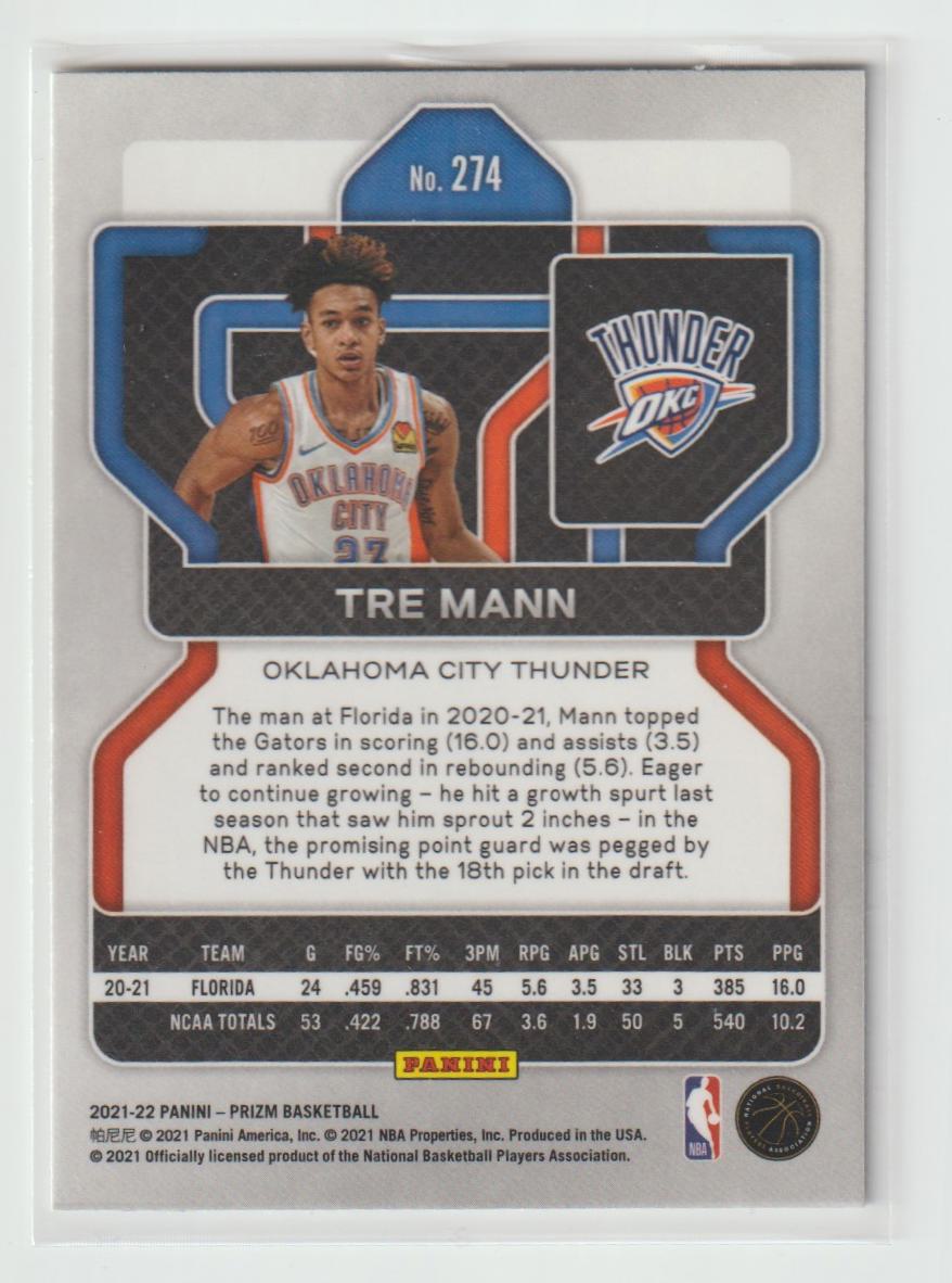 274 Tre Mann - Oklahoma City Thunder