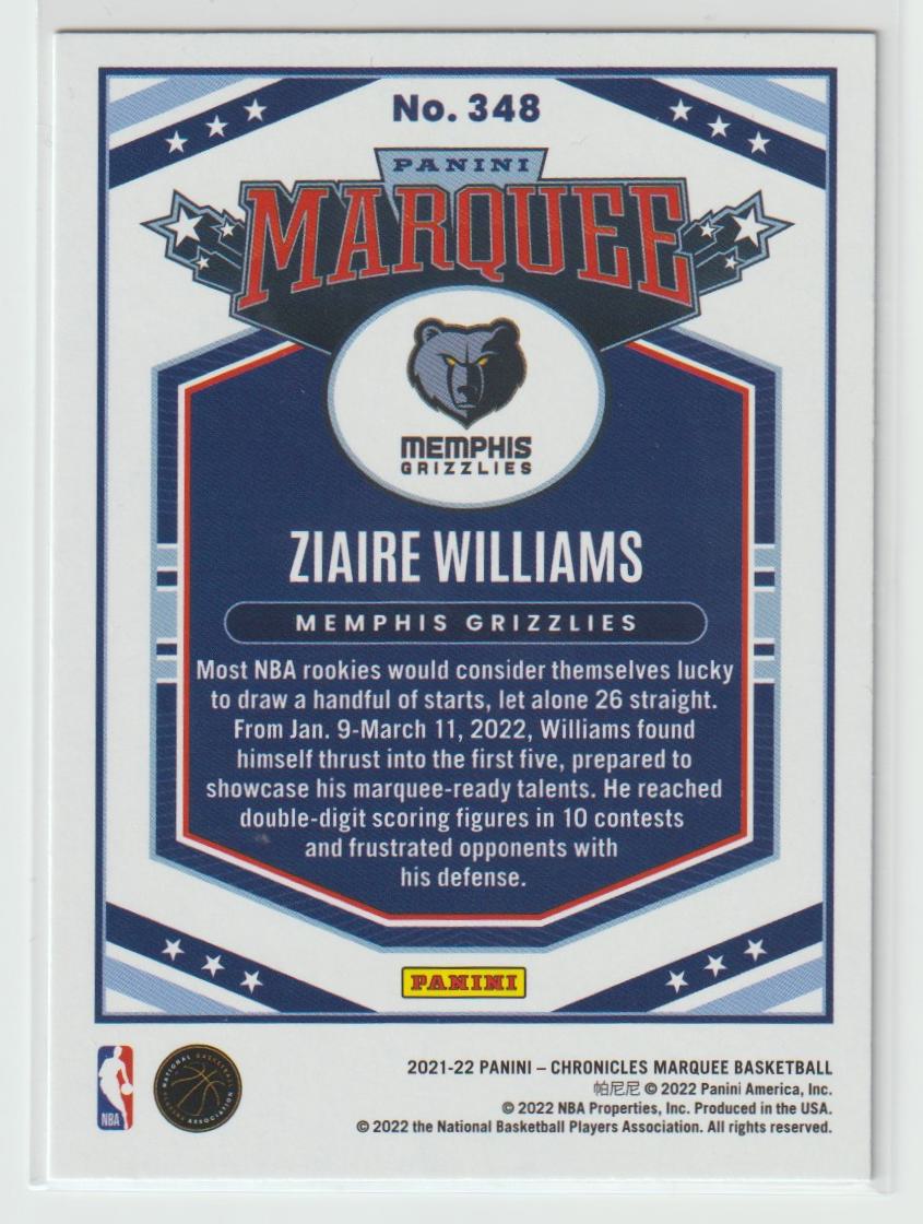 348 Ziaire Williams - Memphis Grizzlies