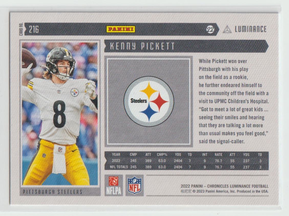 216 Kenny Pickett - Pittsburgh Steelers