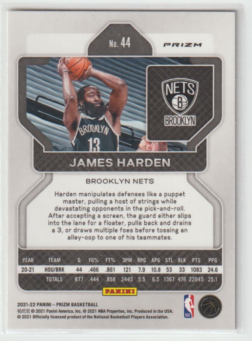 044 James Harden - Brooklyn Nets Silver Prizm
