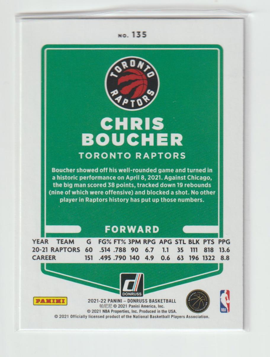 135 Chris Boucher - Toronto Raptors Orange Laser