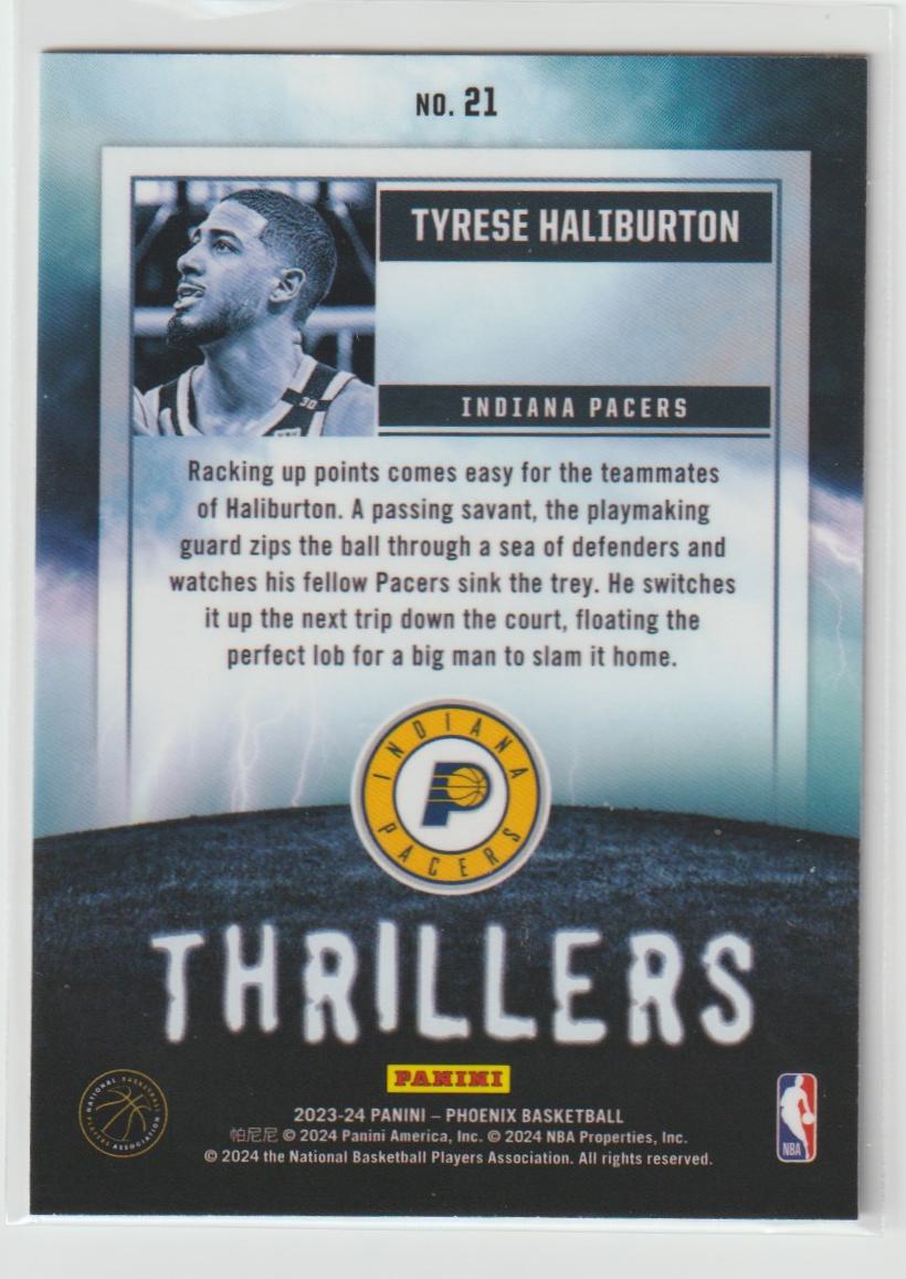 Thrillers 021 Tyrese Haliburton, Indiana Pacers