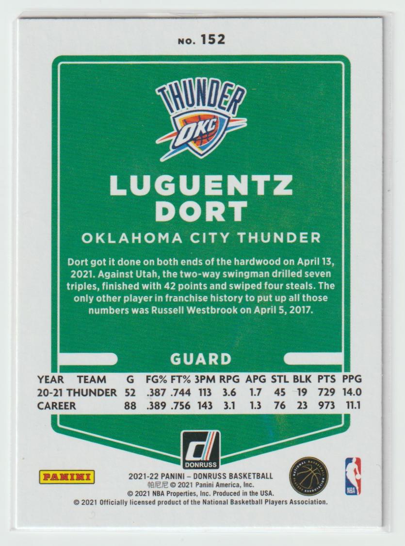 152 Luguentz Dort - Oklahoma City Thunder Pink Laser