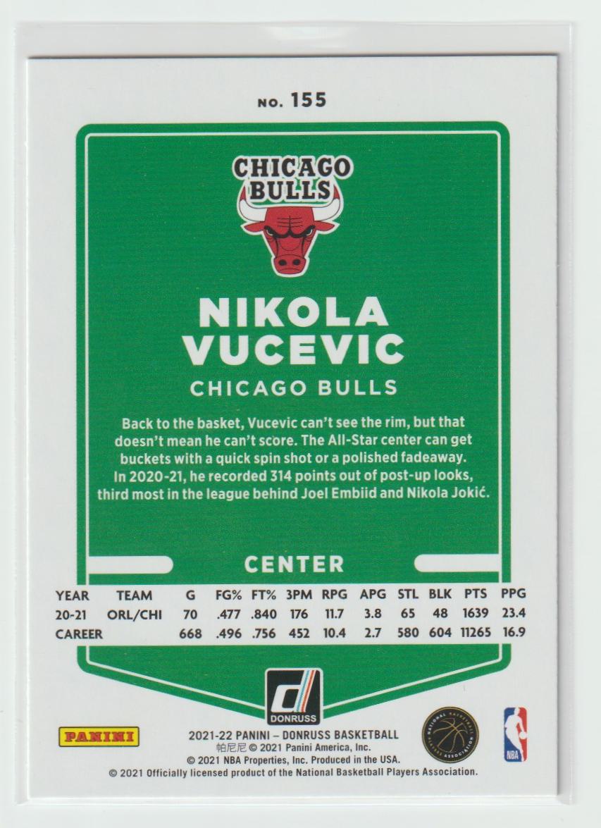 155 Nikola Vucevic - Chicago Bulls Orange Laser