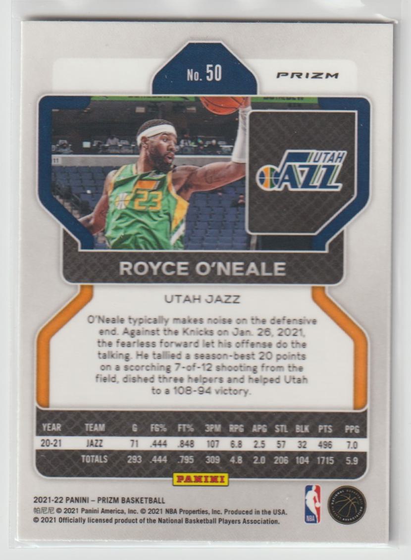 050 Royce O'Neale - Utah Jazz Ice Prizm