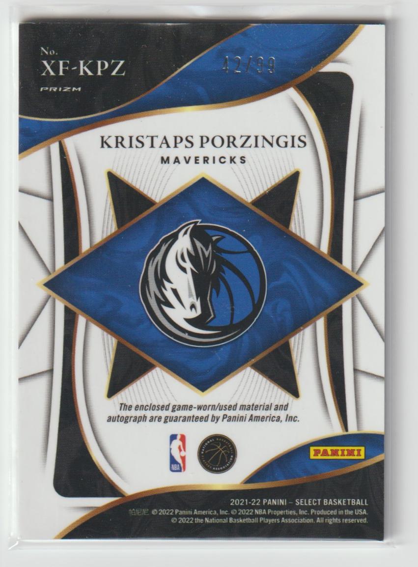 X-Factor Memorabilia Signatures XF-KPZ Kristaps Porzingis 42/99