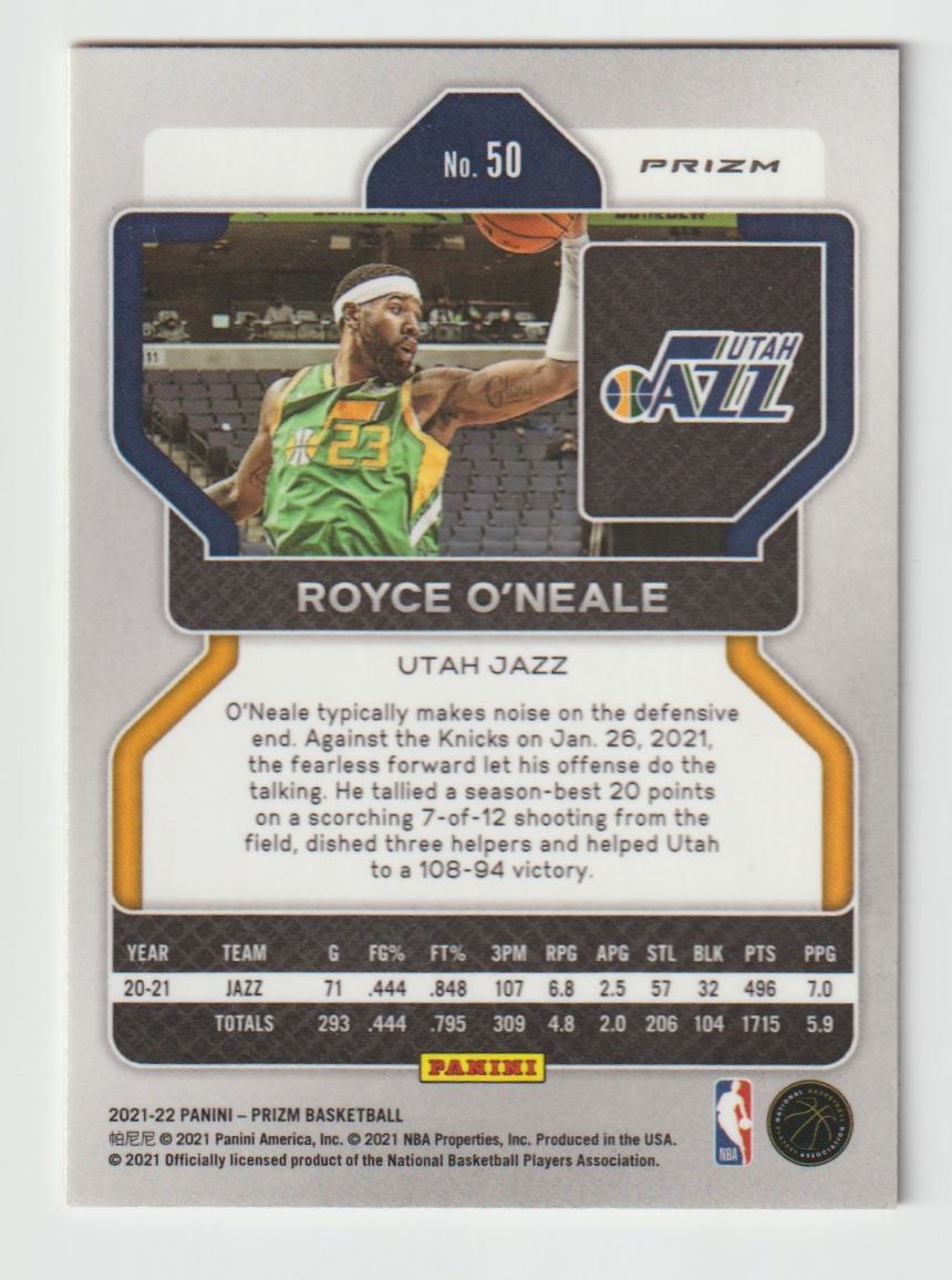 050 Royce O'Neale - Utah Jazz Red Ice Prizm