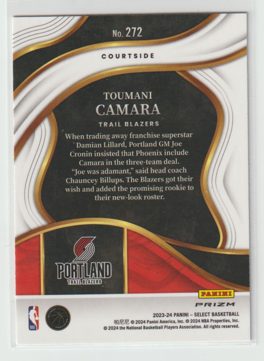 272 Toumani Camara Portland Trail Blazers Green White Purple