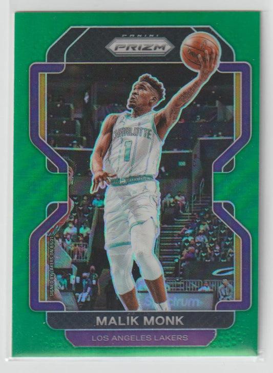 056 Malik Monk - Los Angeles Lakers Green Prizm
