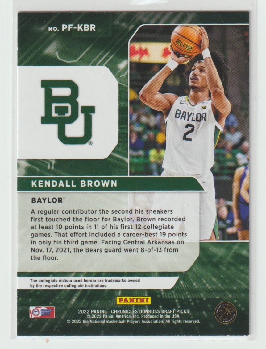 Power Formulas PF-KBR Kendall Brown Baylor Bears