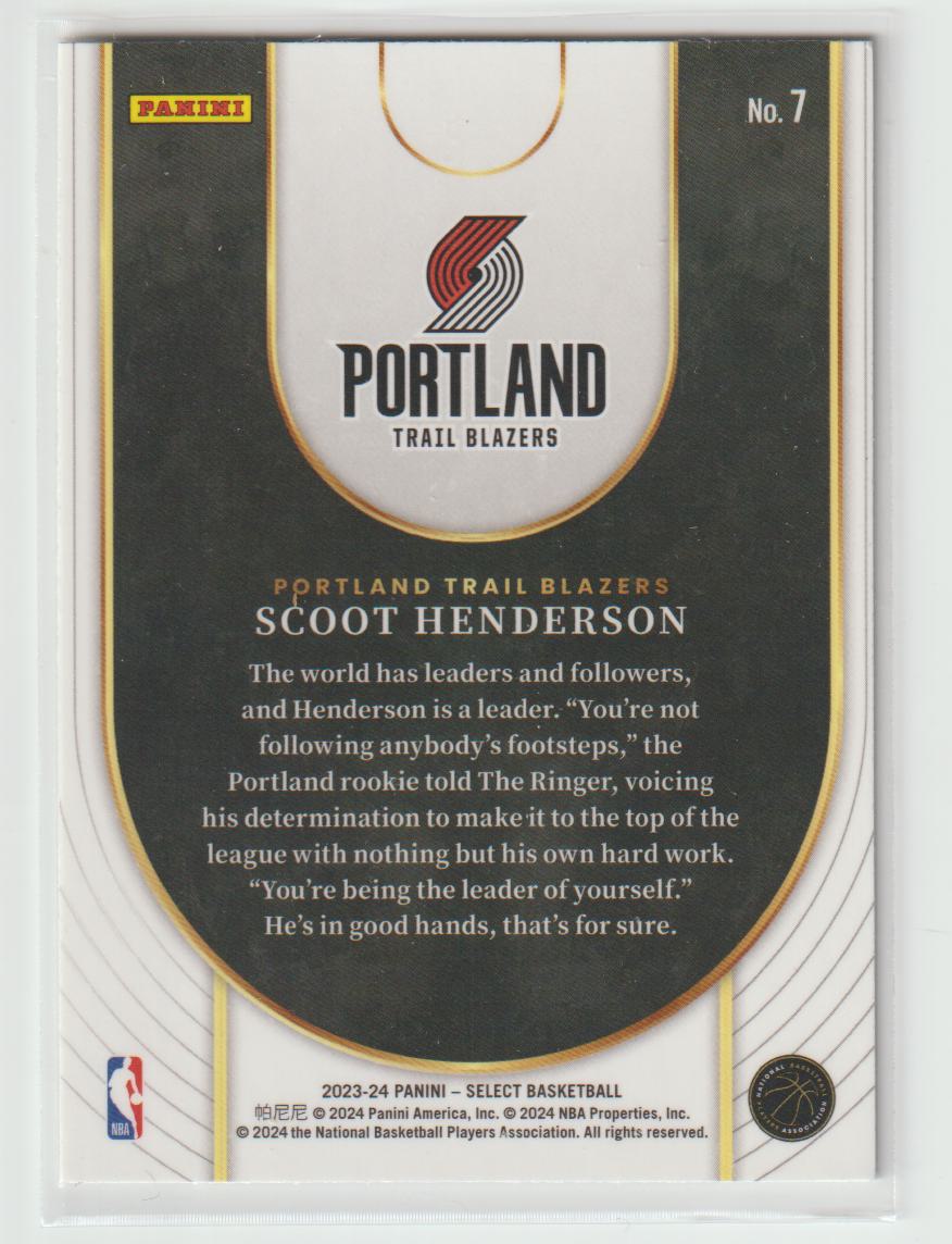 Neon Icon 007 Scoot Henderson Portland Trail Blazers