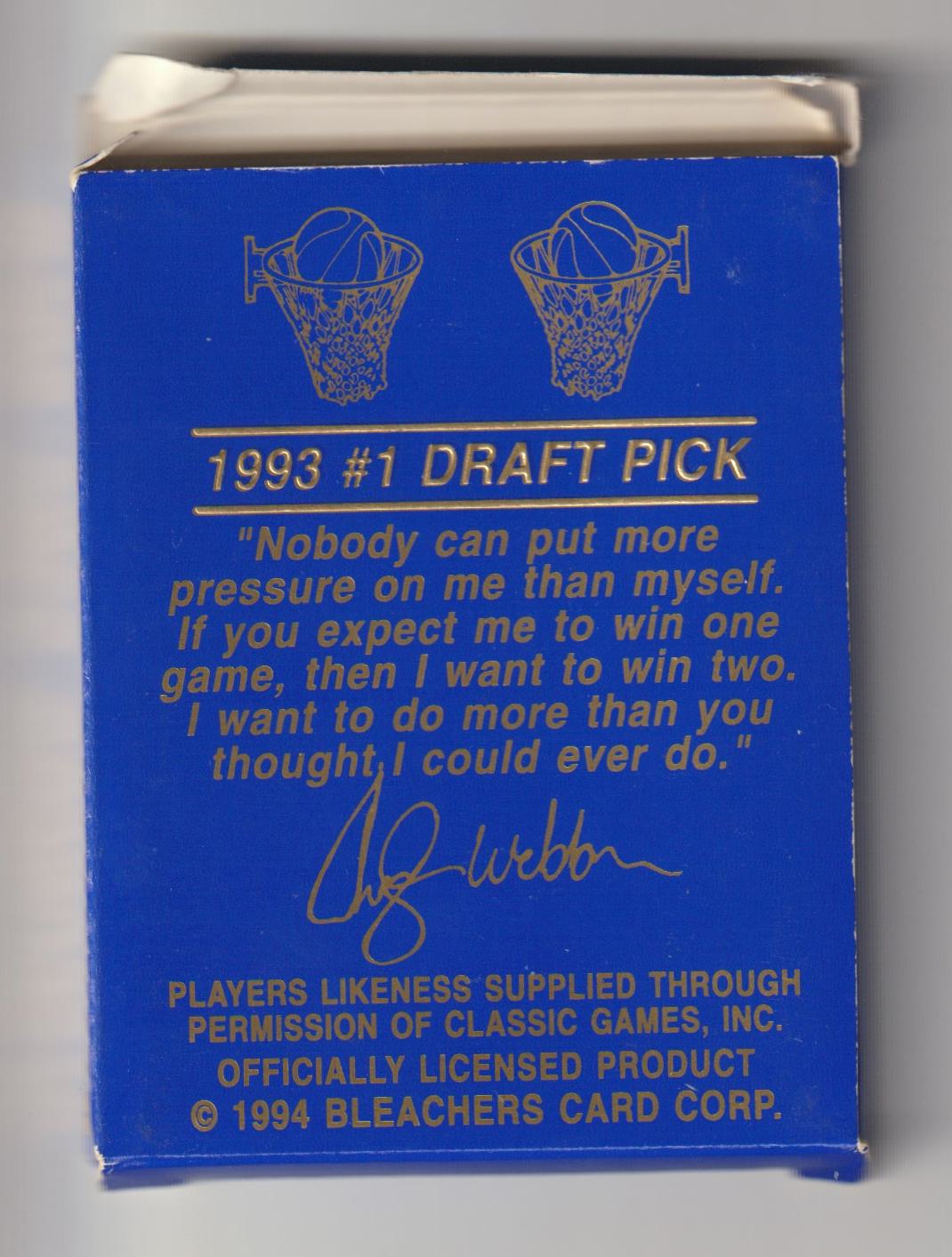 1993 #1 Draft Pick Chris Webber