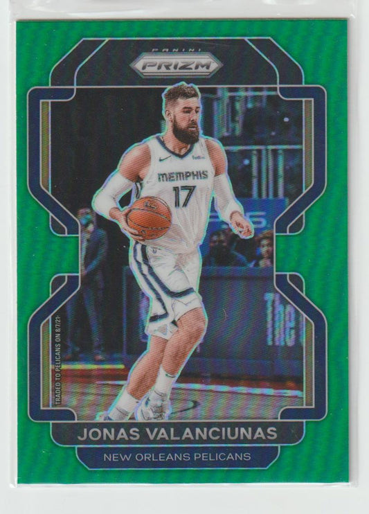 062 Jonas Valanciunas - New Orleans Pelicans Green Prizm