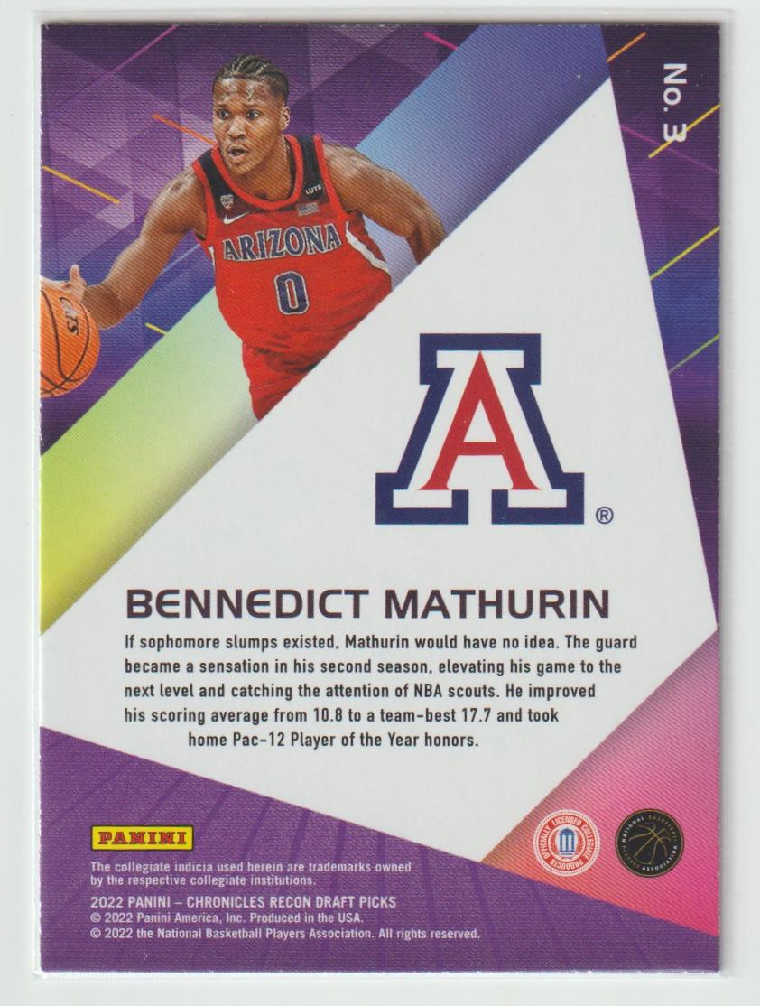 Recon 3 Bennedict Mathurin - Arizona Wildcats