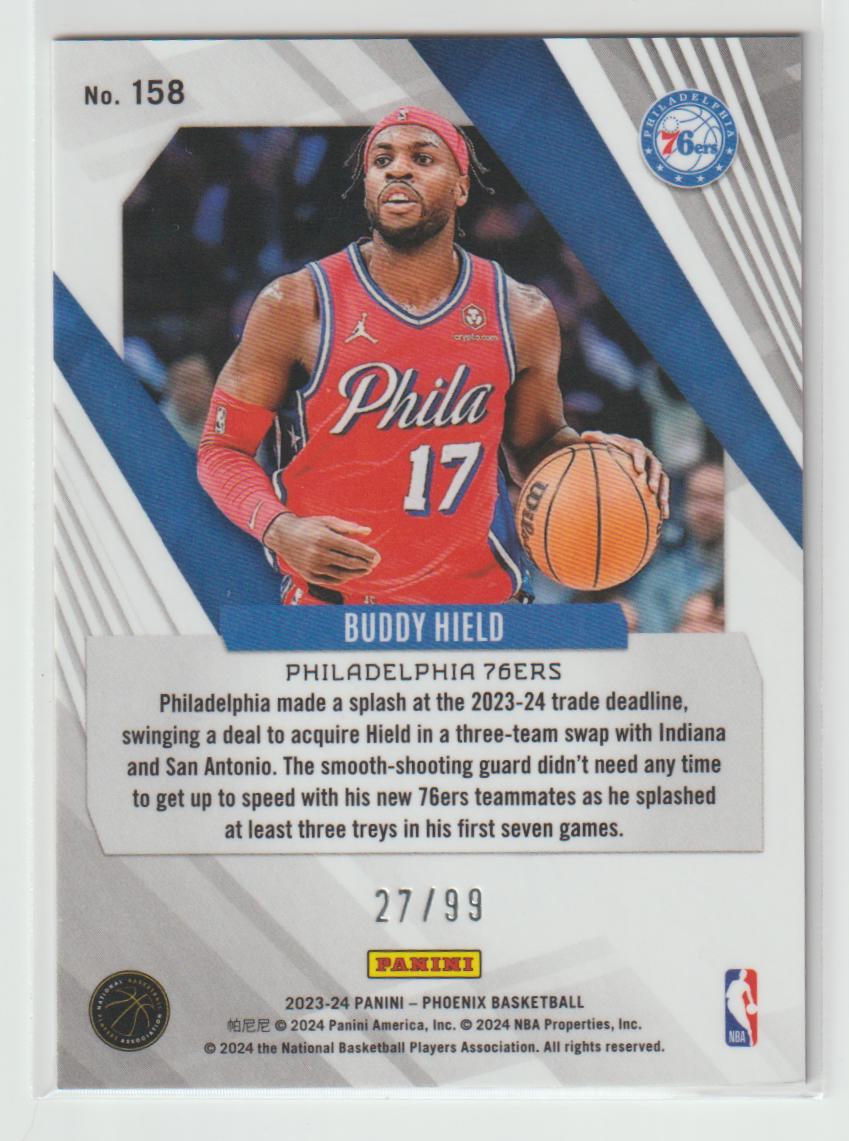 158 Buddy Hield Philadelphia 76ers Orange 27/99