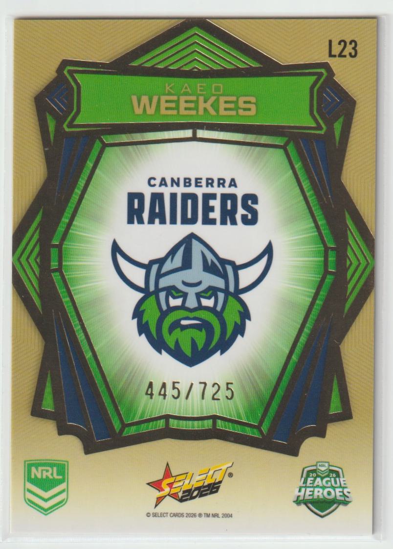 L023 Kaeo Weekes Gold Back 445/725