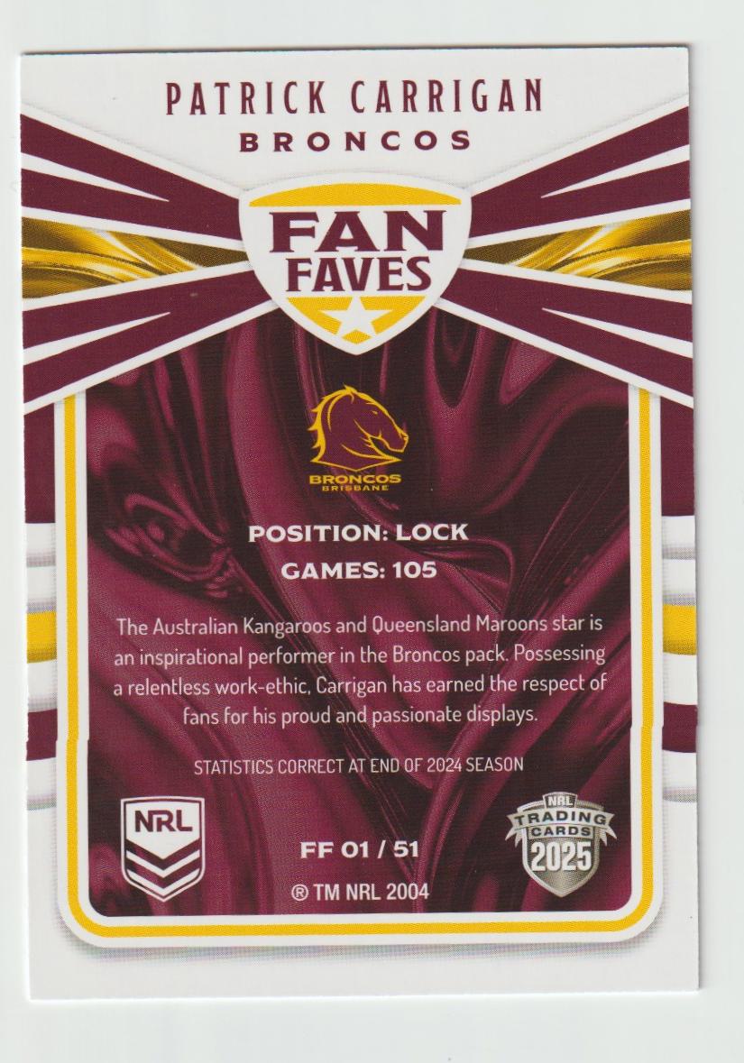 Fan Faves FF 001 BRONCOS PATRICK CARRIGAN