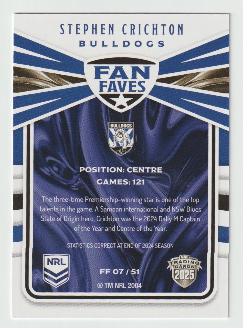 Fan Faves FF 007 BULLDOGS STEPHEN CRICHTON