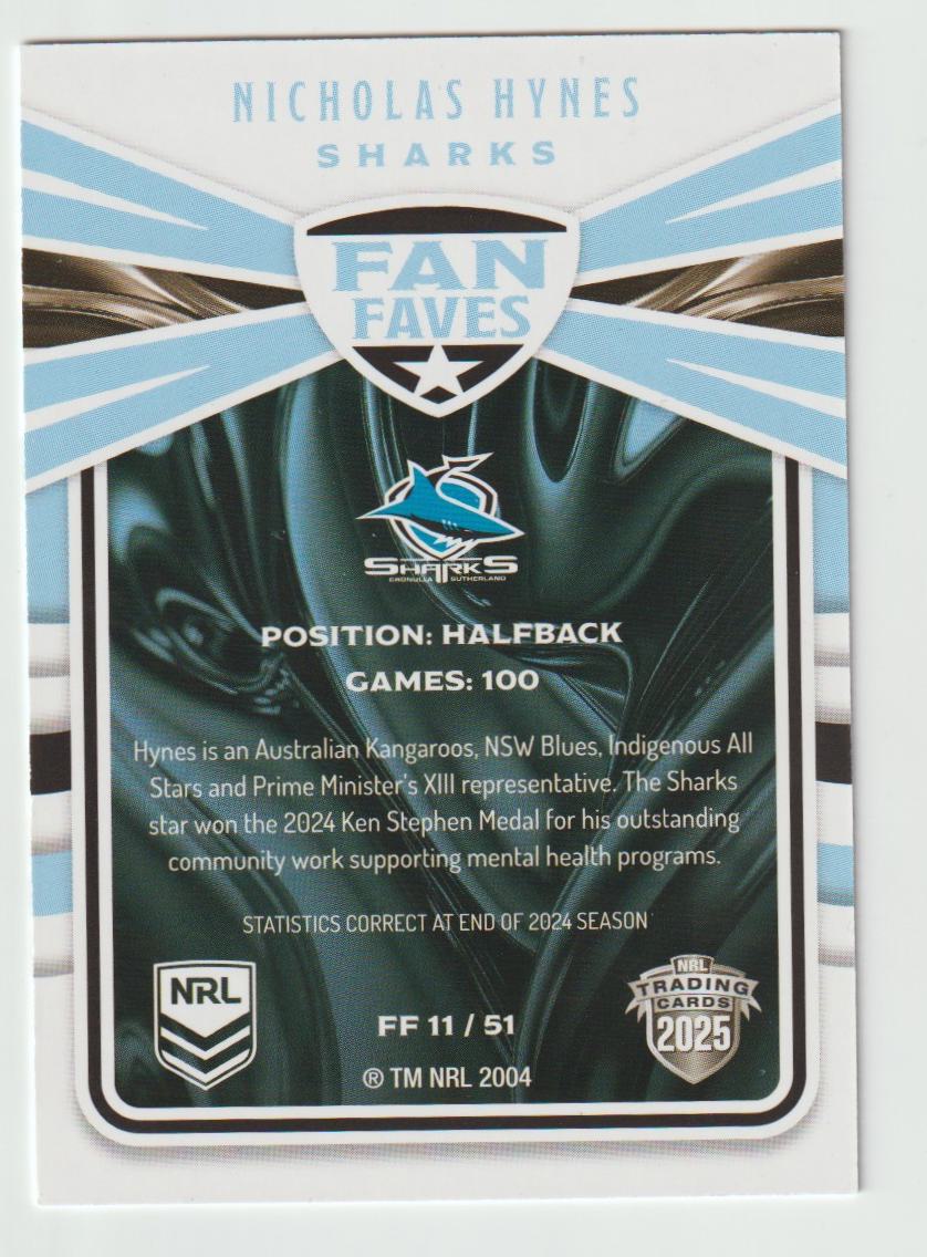 Fan Faves FF 011 SHARKS NICHOLAS HYNES