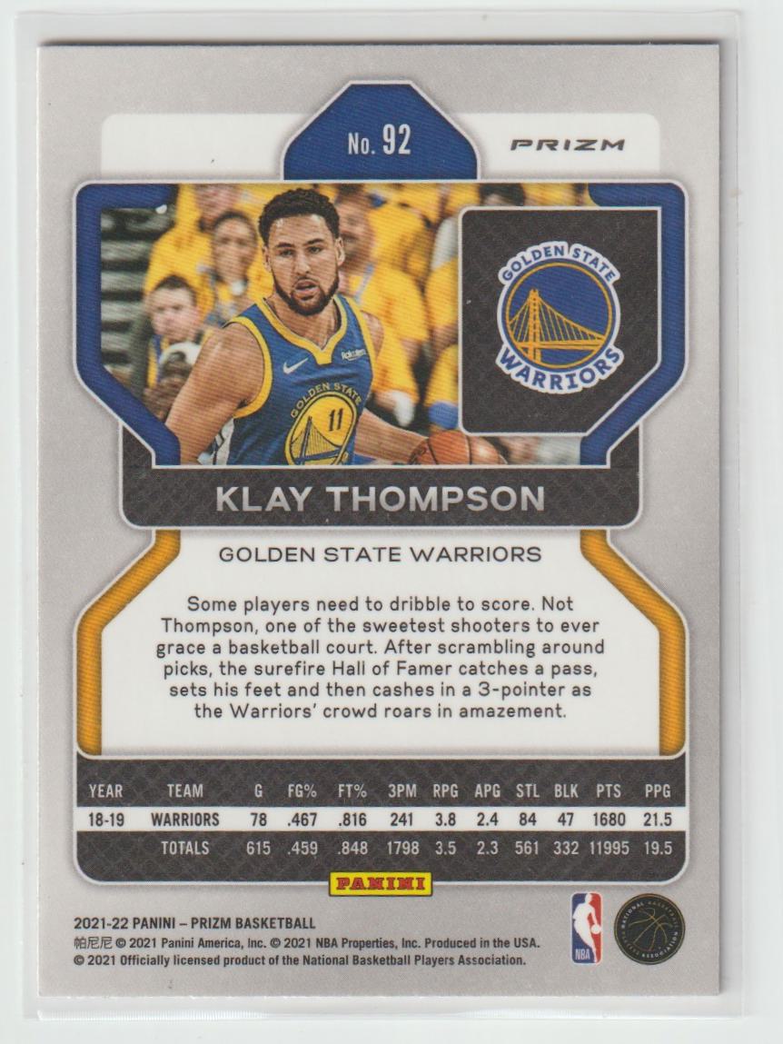 092 Klay Thompson - Golden State Warriors Red Ice