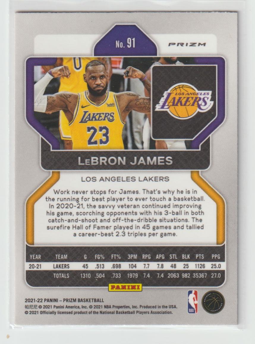 091 LeBron James - Los Angeles Lakers Red Ice Prizm