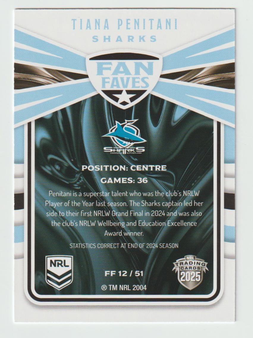 Fan Faves FF 012 SHARKS TIANA PENITANI