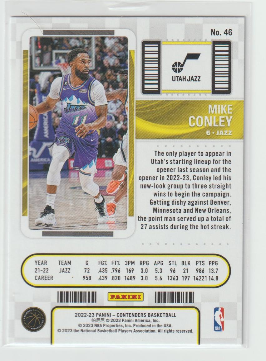 046 Mike Conley - Utah Jazz
