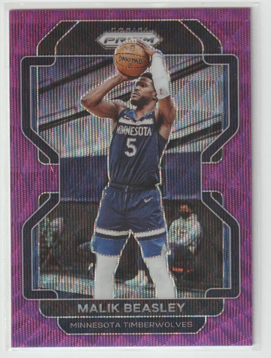 098 Malik Beasley - Minnesota Timberwolves Purple Wave Prizm