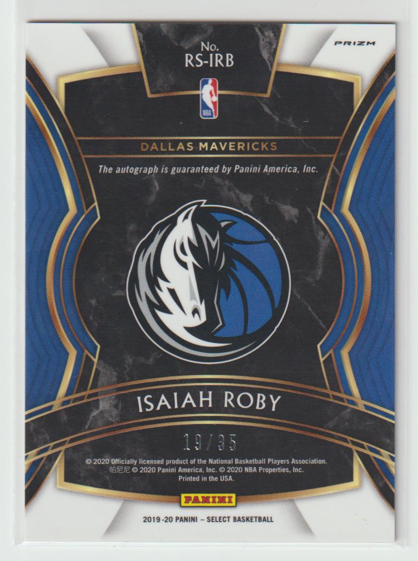 Rookie Signatures RS-IRB Isaiah Roby - Dallas Mavericks Neon Orange Pulsar FOTL 19/35