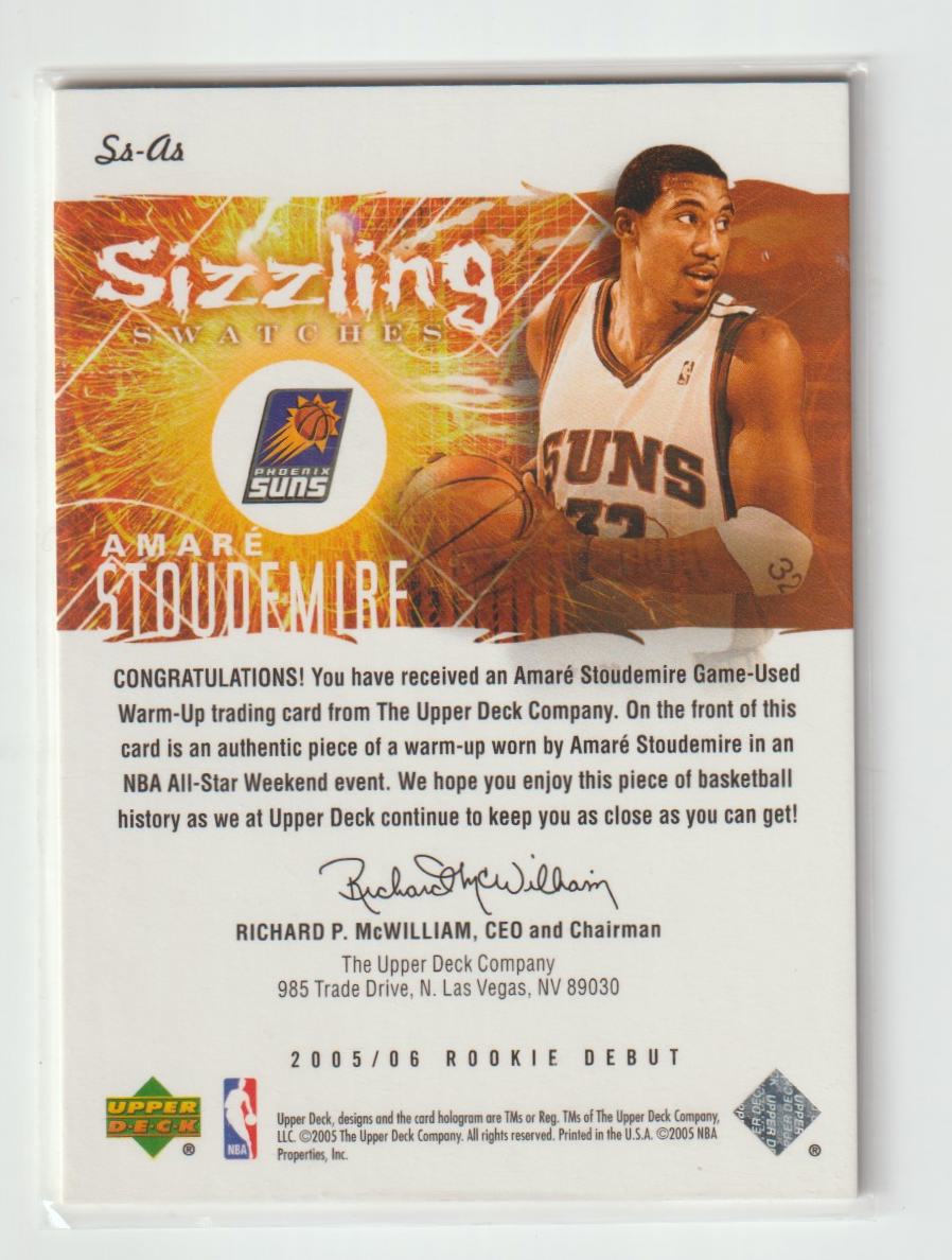 Sizzling Swatches SS-AS Amare Stoudemire Phoenix Suns