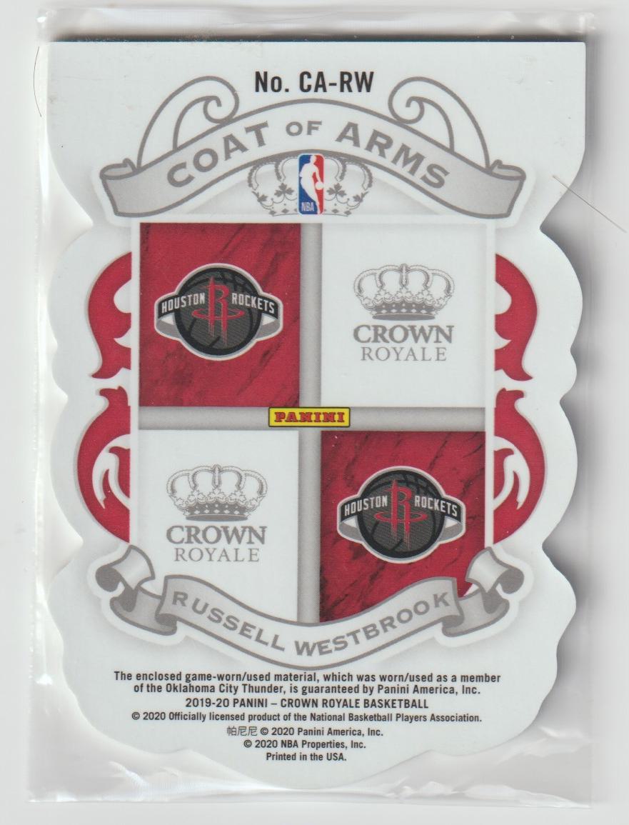 Coat of Arms CA-RW Russell Westbrook - Houston Rockets