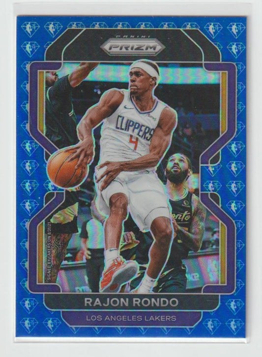 104 Rajon Rondo - Los Angeles Lakers Blue NBA 75th