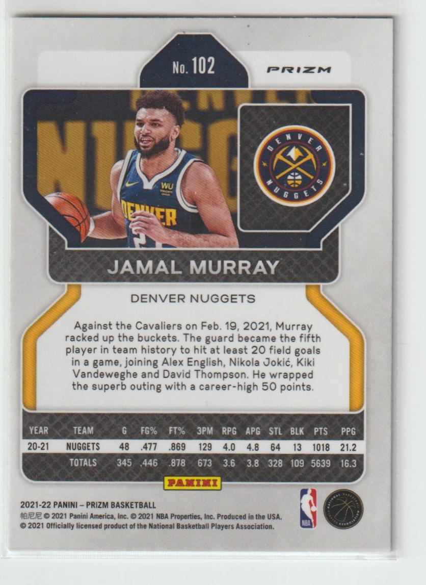 102 Jamal Murray - Denver Nuggets Green Prizm