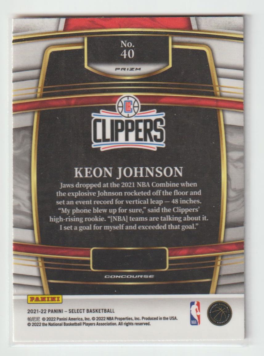 040 Keon Johnson - Los Angeles Clippers Orange Flash